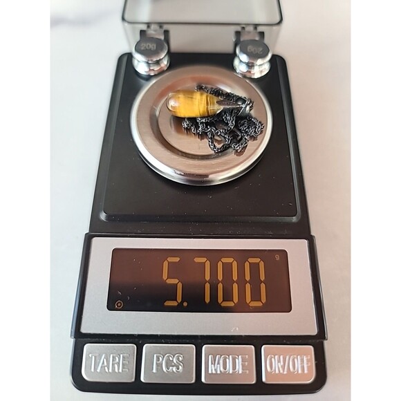 925 Sterling Silver Tiger's Eye Pendant Necklace Vintage Oxidized - Picture 10 of 10